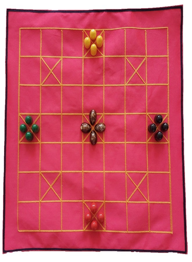 ShopTric Ashta Chamma، Chowka Bara، Katta Mane، Taayam، 5 Houses، Kaangi Chaala، Kaana Dua، Indian Ludo، لعبة Ludo Board لمدة عامين أو أكثر من لعبة الشيخوخة، لجميع الأعمار - Image 1